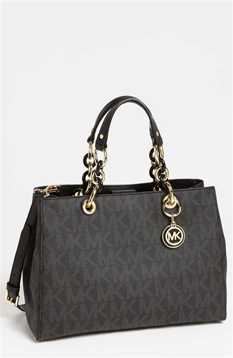 michael michael kors cynthia medium satchel pvc logo|Cynthia Logo Medium Satchel .